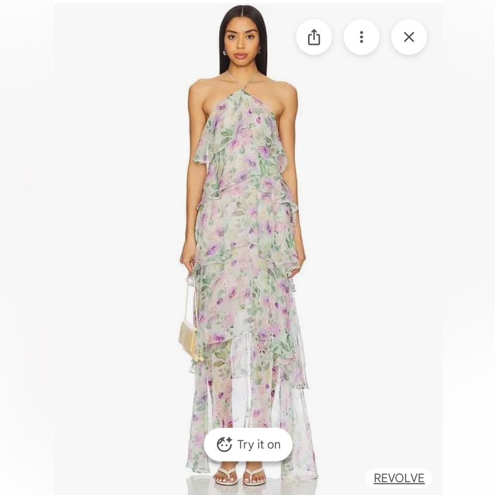 Elliatt Pastel Floral Tiered mirabelle Maxi Dress